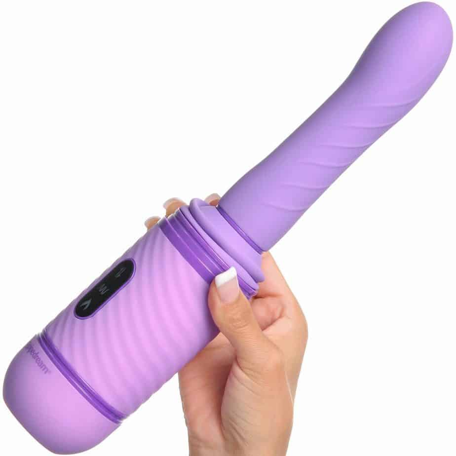 purple g-spot thrusting dildo